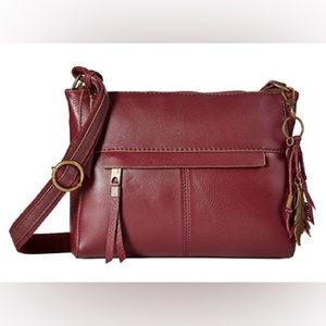 Like New The Sak Alameda Leather Crossbody Purse Bag Cabernet Burgundy Wine